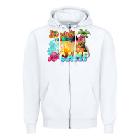 White summer camp Zipper Hoodie - NancyCooperArtShop