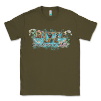 Army Green river life Classic Tee - NancyCooperArtShop