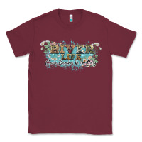 Burgundy river life Classic Tee - NancyCooperArtShop