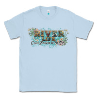 Dusty Blue river life Classic Tee - NancyCooperArtShop