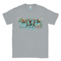Heather Grey river life Classic Tee - NancyCooperArtShop