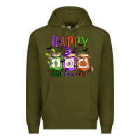 Army Green happy halloween jars Premium Hoodie - CowGirlArtShop