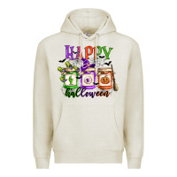 Oatmeal Heather happy halloween jars Premium Hoodie - CowGirlArtShop