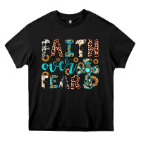 Black faith over fear Heavy Core Tee - JahusDesignShop