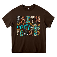 Chocolate Brown faith over fear Heavy Core Tee - JahusDesignShop