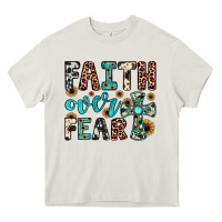 Cream faith over fear Heavy Core Tee - JahusDesignShop
