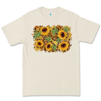 Bone cactus leopard sunflower glitter background Premium Tee - AdoDesignShop
