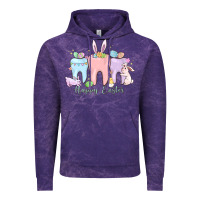 Cloud Purple happy easter teeth Vintage Hoodie - MaliasSmallBusiness