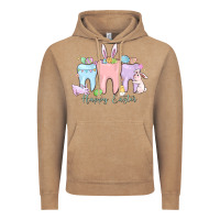 Vintage Coffee happy easter teeth Vintage Hoodie - MaliasSmallBusiness