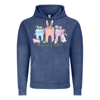 Happy Easter Teeth Vintage Hoodie | Teevron