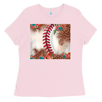 Bubblegum Pink baseball leopard Ladies Tee - JahusDesignShop