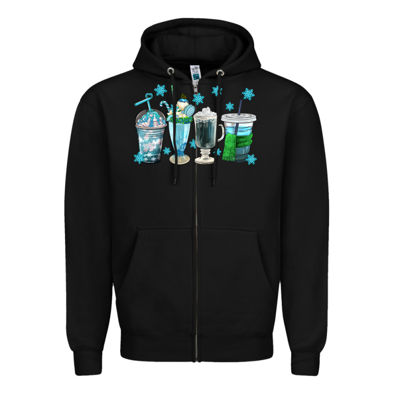 Winter Coffee Cup Zipper Hoodie by texasbilliewilder | Teevron