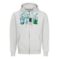 Dove Grey winter coffee cup Zipper Hoodie - texasbilliewilder