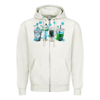 Oatmeal Heather winter coffee cup Zipper Hoodie - texasbilliewilder