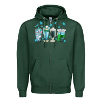 Sports Green winter coffee cup Zipper Hoodie - texasbilliewilder