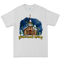 Dove Grey Christmas church and snow grace and mercy Premium Tee - AdoDesignShop