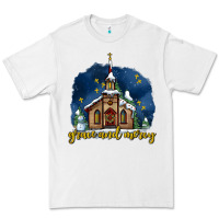 White Christmas church and snow grace and mercy Premium Tee - AdoDesignShop