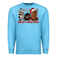 Ocean Blue merry christmas heifer cow gnomies Premium Sweatshirt - CowGirlArtShop