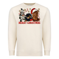 Sandshell merry christmas heifer cow gnomies Premium Sweatshirt - CowGirlArtShop