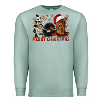Seafoam merry christmas heifer cow gnomies Premium Sweatshirt - CowGirlArtShop