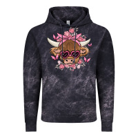 Cloud Black cow with flowers and butterflies Vintage Hoodie - MaliasSmallBusiness
