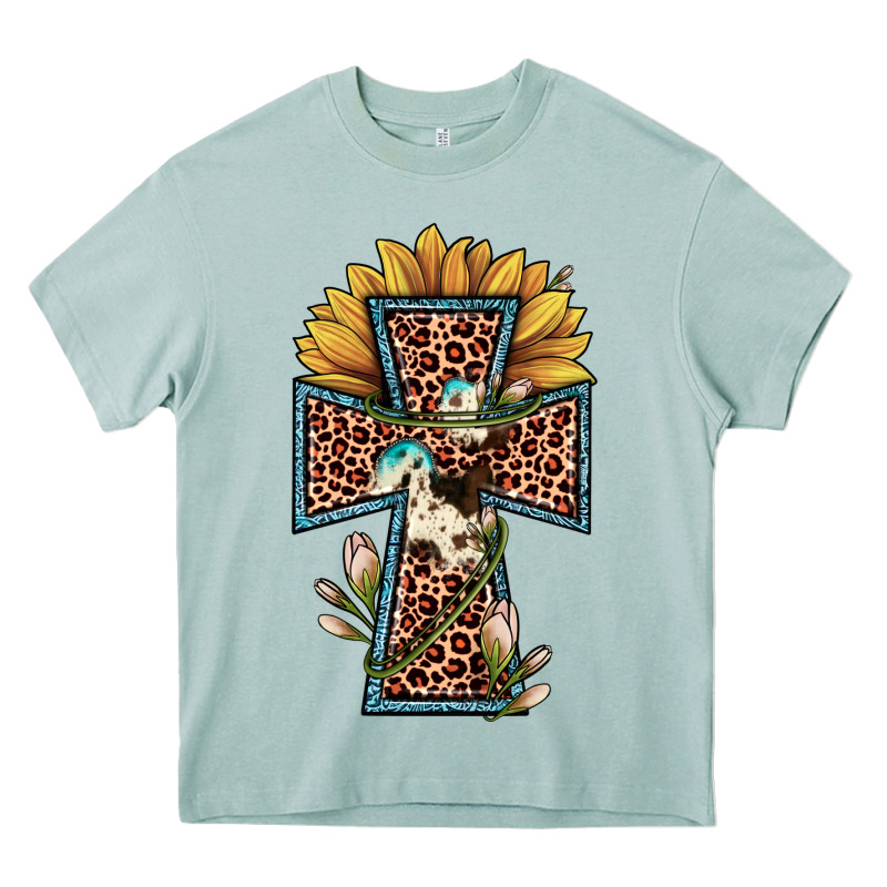 Leopard Cross  Sunflower Heavy Core Tee by JahusDesignShop | Teevron