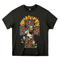 Asphalt leopard cross  sunflower Heavy Core Tee - JahusDesignShop