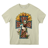 Mossy leopard cross  sunflower Heavy Core Tee - JahusDesignShop