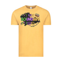 Vintage Mustard ı have boundary ıssues Vintage Tee - MaliasSmallBusiness