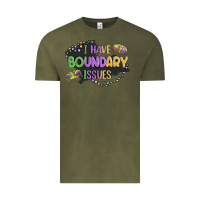 Vintage Olive ı have boundary ıssues Vintage Tee - MaliasSmallBusiness