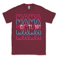 Burgundy wrestling mama Classic Tee - MaliasSmallBusiness