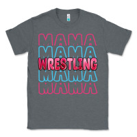 Charcoal Heather wrestling mama Classic Tee - MaliasSmallBusiness