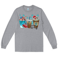 Heather Grey hockey coffee cups bbs Long Sleeve Tee - BundleAndBundleShop