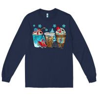 Navy hockey coffee cups bbs Long Sleeve Tee - BundleAndBundleShop