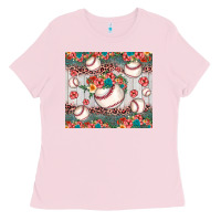 Bubblegum Pink baseball leopard Ladies Tee - JahusDesignShop