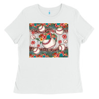 White baseball leopard Ladies Tee - JahusDesignShop