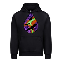 Black halloween bat  teardrop Urban Hoodie - BundleAndBundleShop