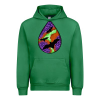 Emerald halloween bat  teardrop Urban Hoodie - BundleAndBundleShop