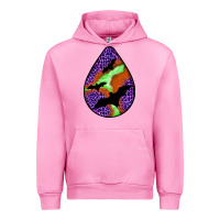 Fuchsia Pink halloween bat  teardrop Urban Hoodie - BundleAndBundleShop