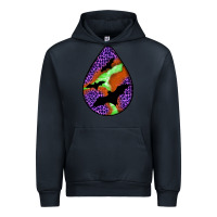 Navy halloween bat  teardrop Urban Hoodie - BundleAndBundleShop