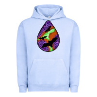 Pigment Grape Ice halloween bat  teardrop Urban Hoodie - BundleAndBundleShop