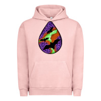 Pigment Salmon halloween bat  teardrop Urban Hoodie - BundleAndBundleShop