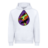 White halloween bat  teardrop Urban Hoodie - BundleAndBundleShop