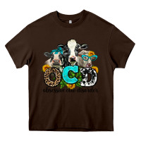 Chocolate Brown ocd obsessive cow disorder Heavy Core Tee - AdoDesignShop