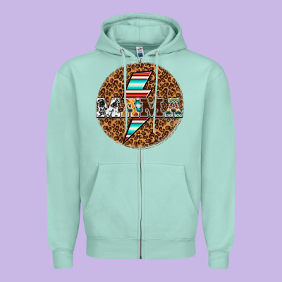 Country Mama Zipper Hoodie Designed By Texasbilliewilder