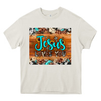 Cream jesus loves you Heavy Core Tee - JahusDesignShop
