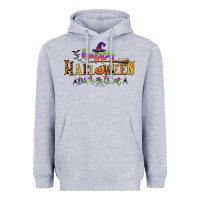 Heather Grey happy halloween trick or treat Heavyweight Hoodie - CowGirlArtShop