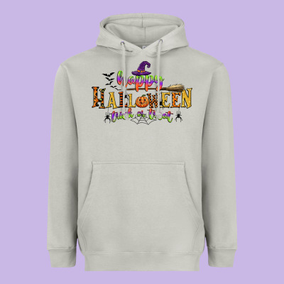 Happy Halloween Trick Or Treat Heavyweight Hoodie Designed By Cowgirlartshop