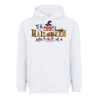 White happy halloween trick or treat Heavyweight Hoodie - CowGirlArtShop