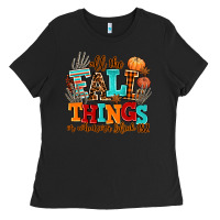Black all the fall thıngs or whatever Ladies Tee - AdoDesignShop